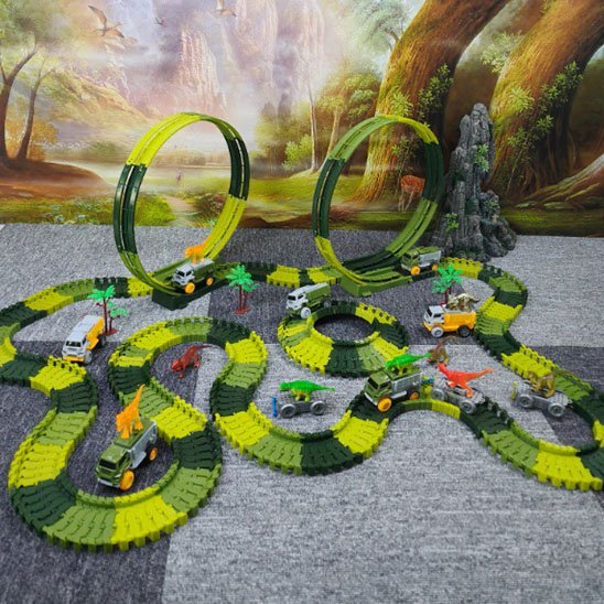 Circuit voiture enfant | Jurassique Aventure - Mon Premier Jouet