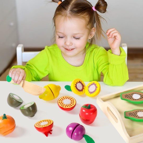 Dinette en bois | Fruits et Légumes à Découper - Mon Premier Jouet