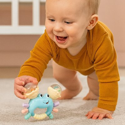 Hochet bébé | Crabe Éveil Coloré - Mon Premier Jouet