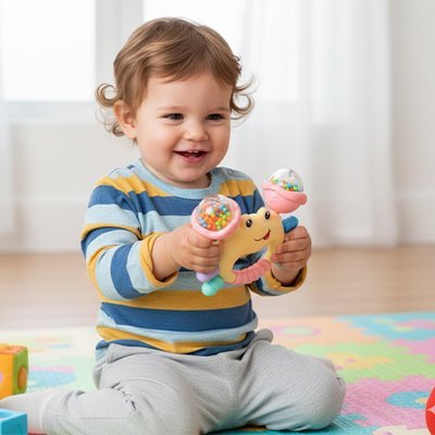 Hochet bébé | Crabe Éveil Coloré - Mon Premier Jouet