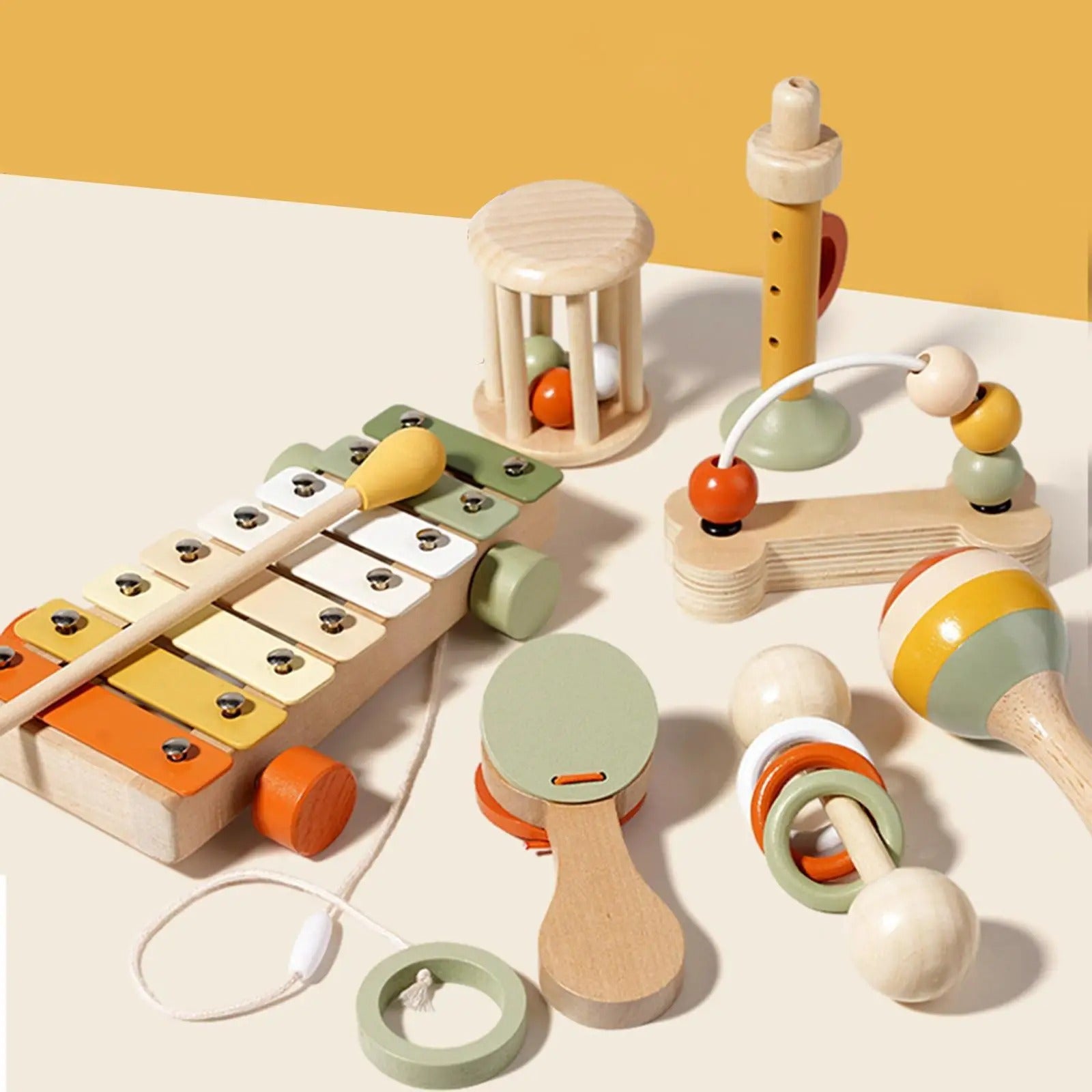 Hochet bébé - Instrument de musique en bois - Mon Premier Jouet