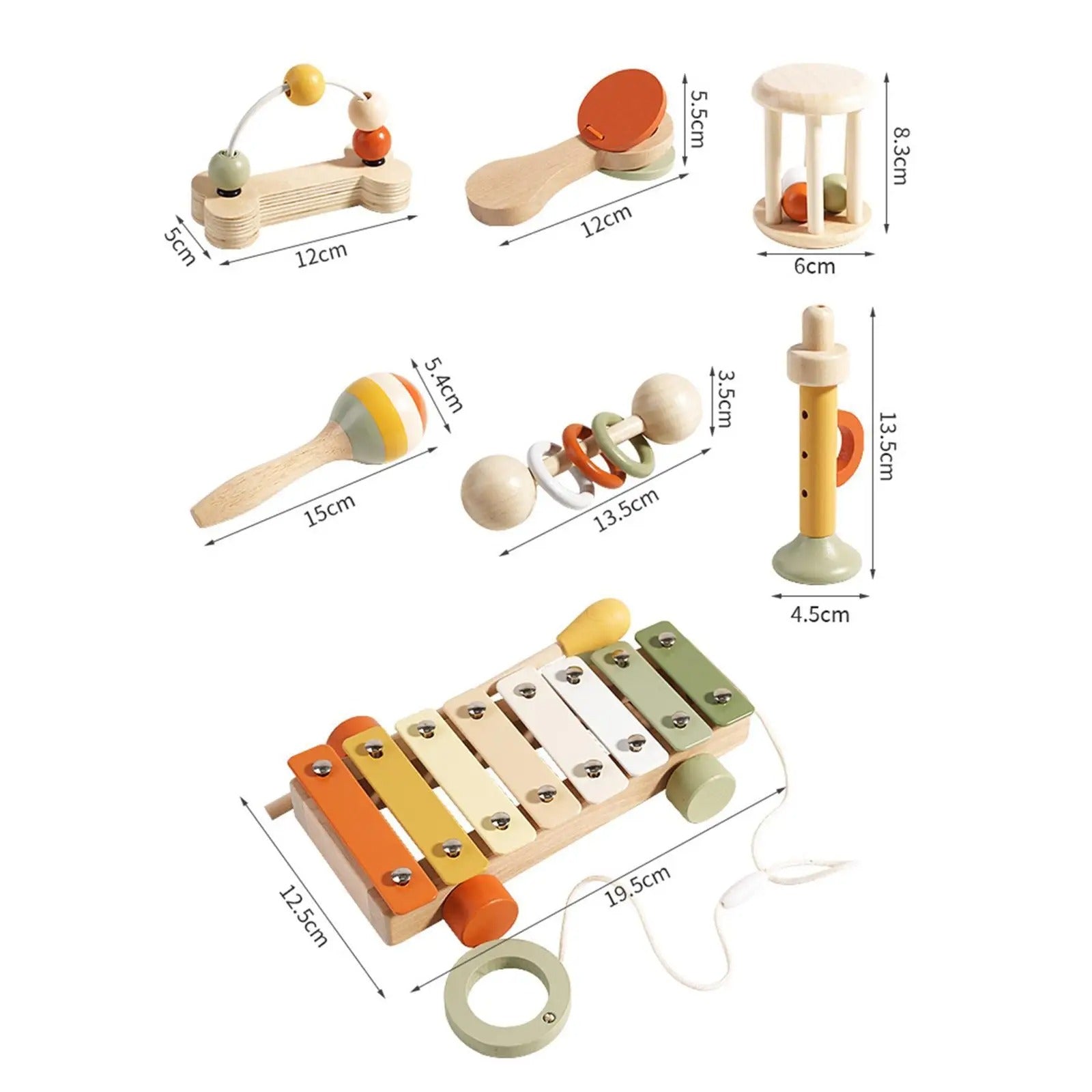 Hochet bébé - Instrument de musique en bois - Mon Premier Jouet