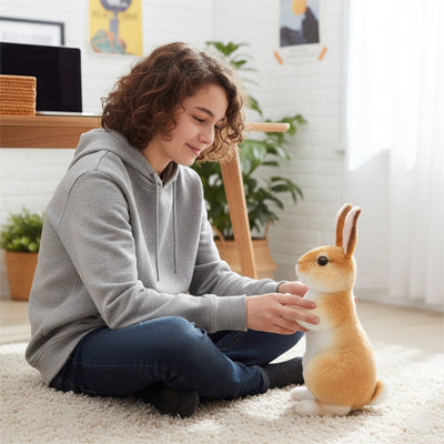 Peluche lapin kawaii | Ultra douce sécurisée pour enfant