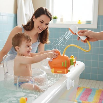 Jouet Baignoire Bébé – Sous - Marin Interactif Circuit d’Eau Coloré Sans BPA | Jeu Éveil & Sécurité 6‑24 mois - Mon Premier Jouet