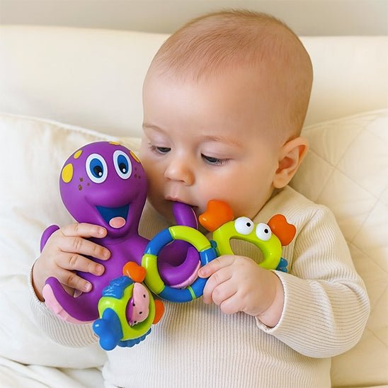 Jouet de Bain Bébé Pieuvre Interactif – Jouet de Baignoire Amusant et Sécurisé sans BPA - Mon Premier Jouet