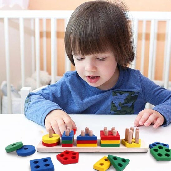 Jouet en Bois - Colonne de blocs Montessori - Mon Premier Jouet