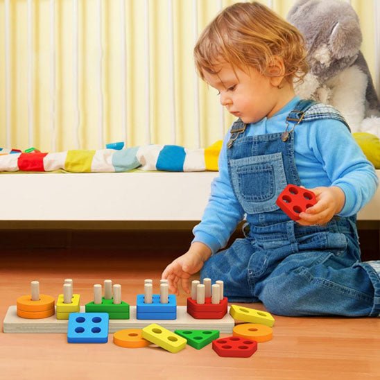 Jouet en Bois - Colonne de blocs Montessori - Mon Premier Jouet