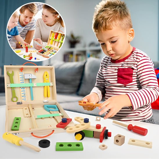 Jouet Montessori - Kit de réparation portatif en bois - Mon Premier Jouet