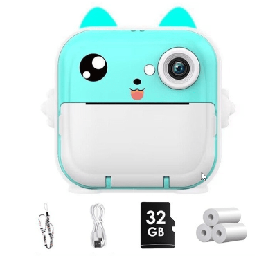 KidShot – Appareil Photo Enfant Instantané 4 - en - 1 | Impression Thermique + Vidéo HD + Selfie | Jouet Éducatif 3 - 12 ans - Mon Premier Jouet