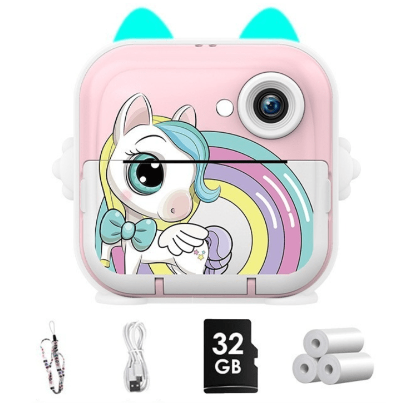 KidShot – Appareil Photo Enfant Instantané 4 - en - 1 | Impression Thermique + Vidéo HD + Selfie | Jouet Éducatif 3 - 12 ans - Mon Premier Jouet