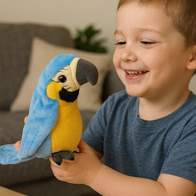 Peluche Perroquet interactive | Éveil Éducatif - Mon Premier Jouet