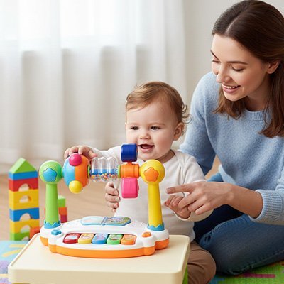 Piano bebe à musique rotatif | l'éveil musical qui transforme chaque jour dés 6 mois - Mon Premier Jouet