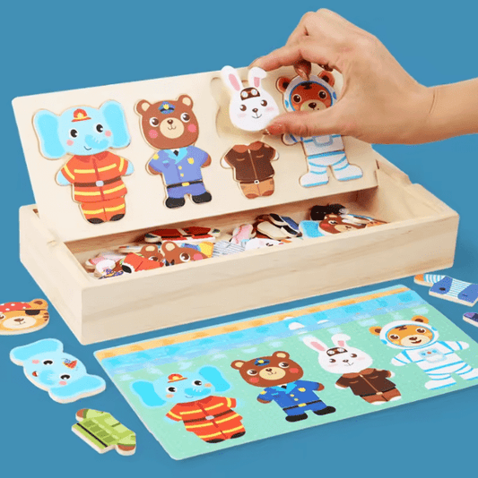 Puzzle Montessori en Bois – Animaux - 72 pièces | Jouet Éducatif en Bois Naturel dès 2 ans - Mon Premier Jouet