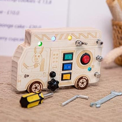 Tableau Montessori - BusyBoardCircuit™ - Camion de pompier - Mon Premier Jouet